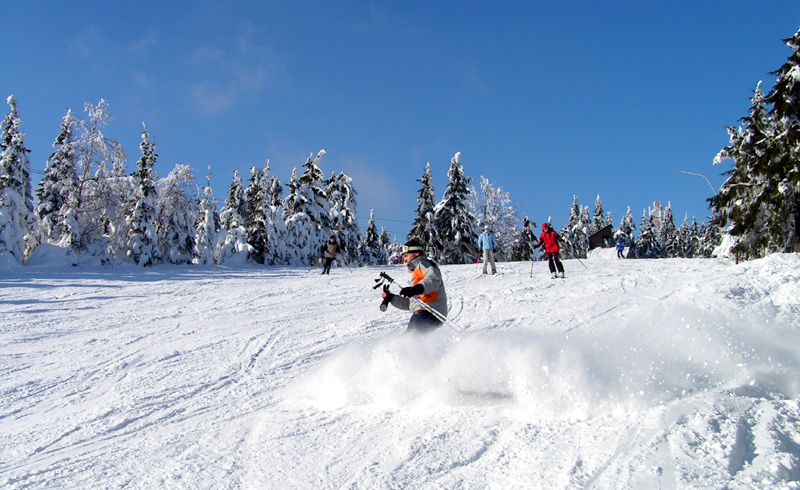 Orlické hory - Richard skiing in Deštné