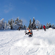 Orlické hory - Richard skiing in Deštné