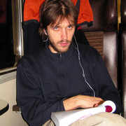 Czechia - Brano studying in a train