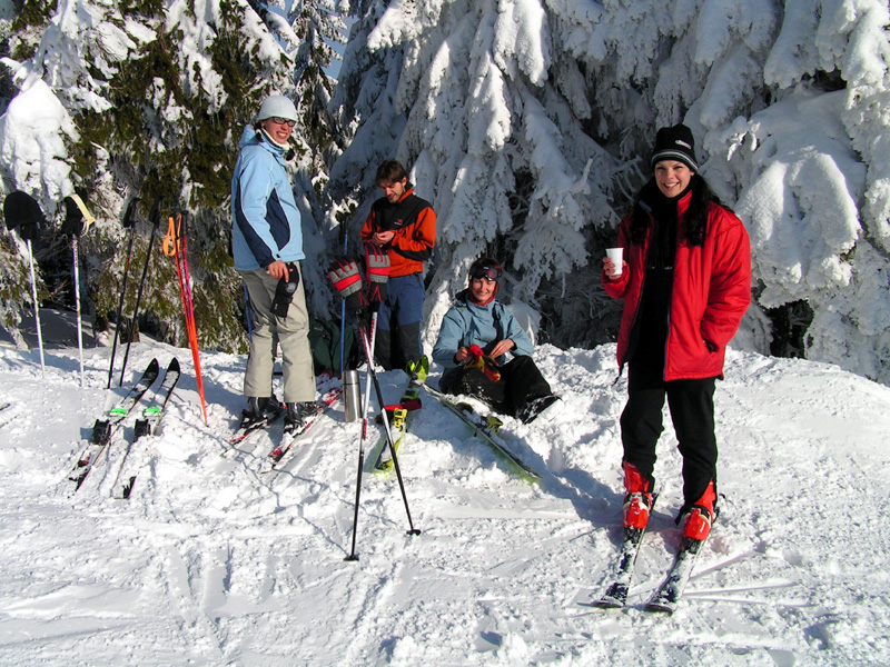 Orlické hory - resting after skiing in Deštné