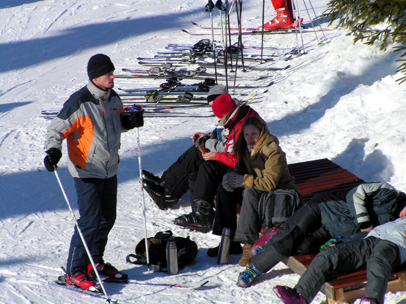 Orlické hory - resting in skicentrum Deštné