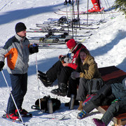 Orlické hory - resting in skicentrum Deštné