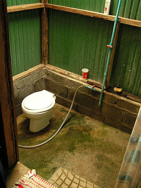 Thailand - a bathroom in our bungalow in Krabi