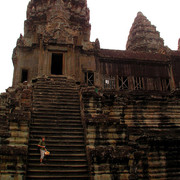 Cambodia - Climbing on Angkor wat