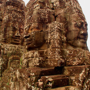Cambodia - Stone Heads of Bodhisattva Avilokiteshvara