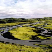 Streams from melted glacier