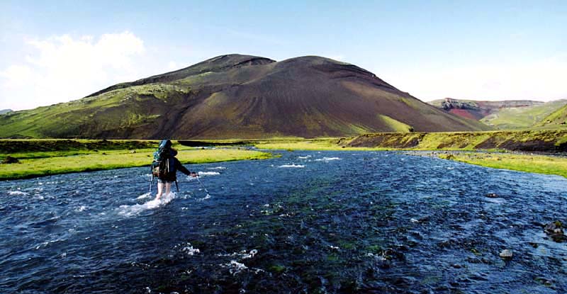 Brano crossing an Icelandic glacier river