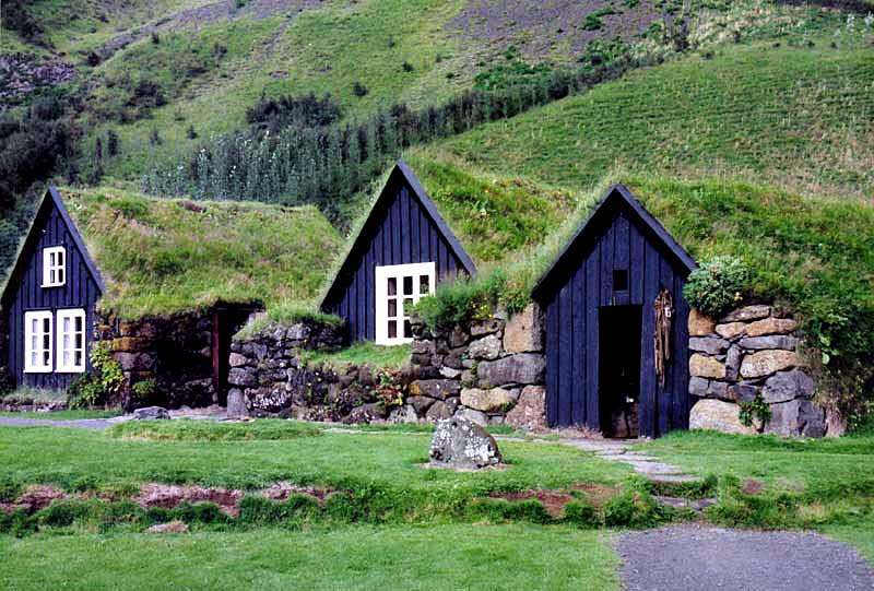 Old houses in an Icelandic museum