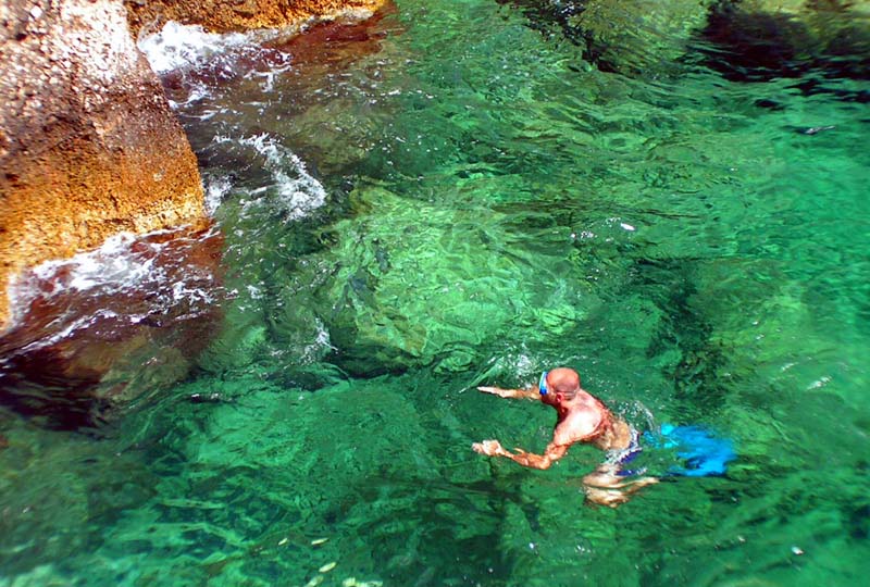 Patrik snorkelling in Hvar