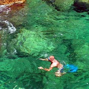 Patrik snorkelling in Hvar