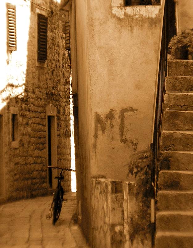 Starigrad old narrow streets