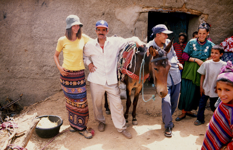 Local family in the Atlas mountains